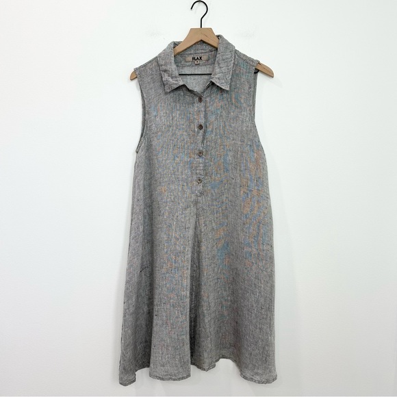 Flax Dresses & Skirts - Flax | 100% Linen Sleeveless Dress Lagenlook size Small
